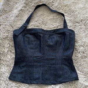 French Connection Dark Denim Corset